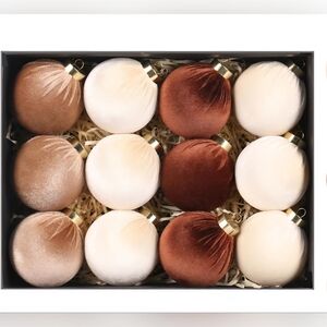 Set of Velvet Christmas Ornaments